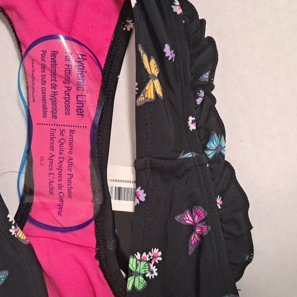 California Waves BLACK MULTI Butterfly Side-Tab Bikini Swim Bottom - Picture 9 of 10